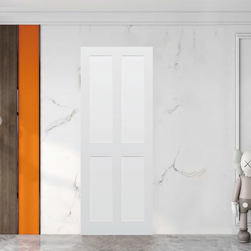 Cross 4 Panels With White Prime Door best